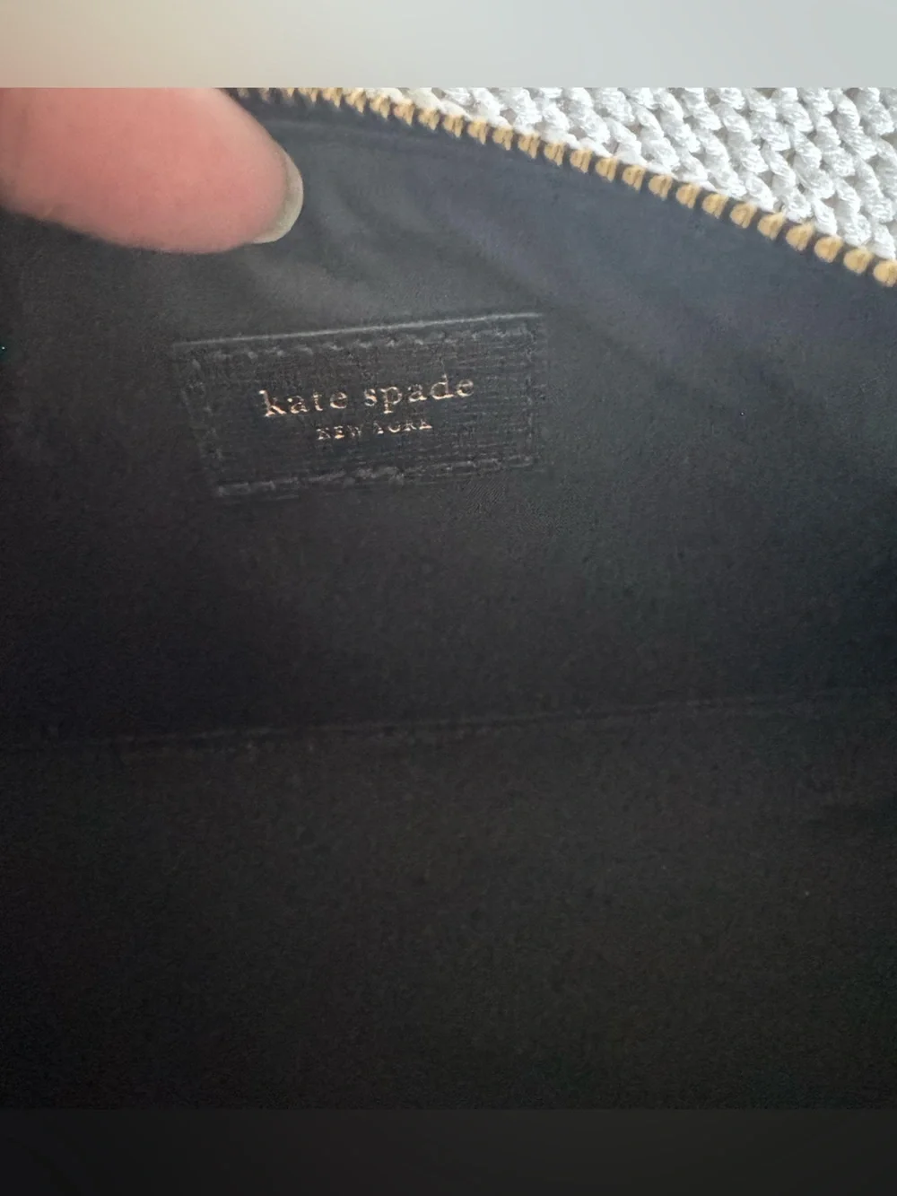 kate spade Black Wallet with Gold Logo